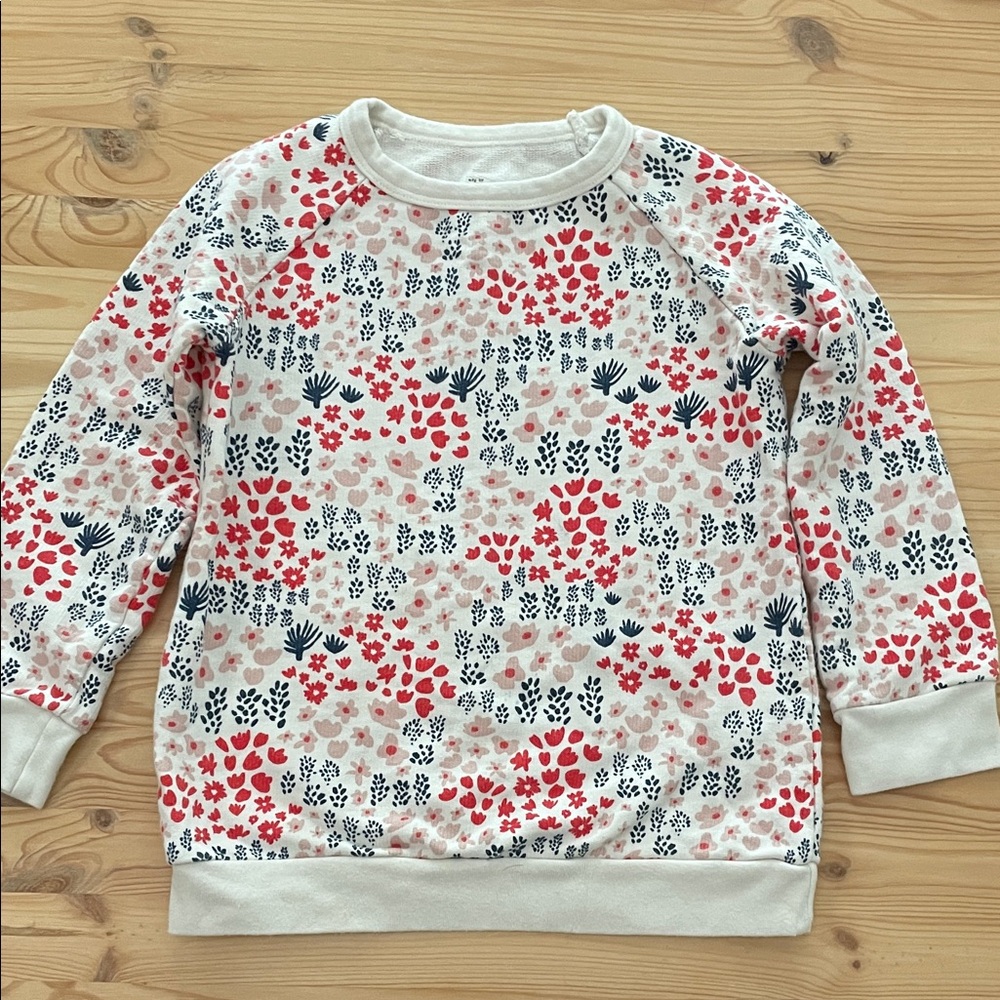 Winter Water Factory kids floral sweatshirt